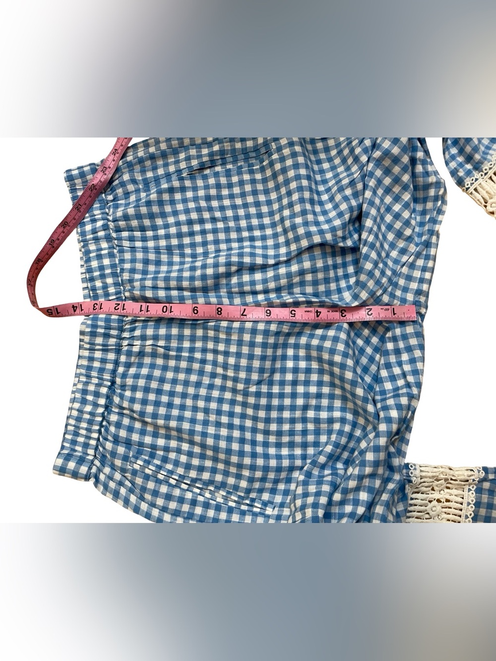 ROLLER RABBIT BLUE GINGHAM EMANI PANTS NEW WITH TAGS - Picture 11 of 12